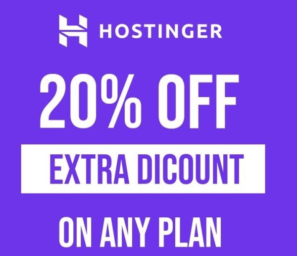 Discount 20% from Hostinger